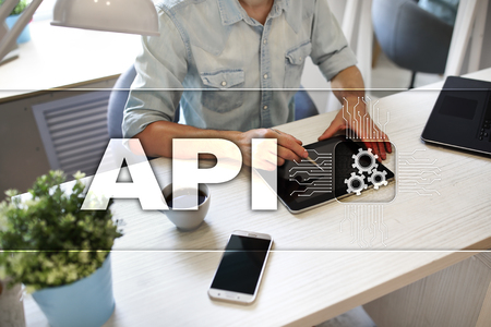 Application programming interface. API. Software development concept.の写真素材