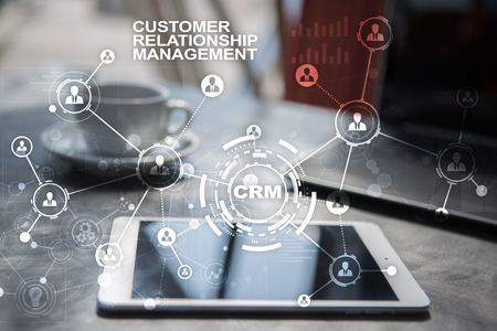 CRM. Customer relationship management concept. Customer service and relationship.の写真素材
