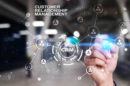 CRM. Customer relationship management concept. Customer service and relationship.の写真素材