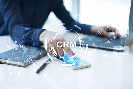 CRM. Customer relationship management concept. Customer service and relationship.の写真素材