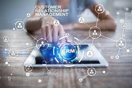 CRM. Customer relationship management concept. Customer service and relationship.の写真素材