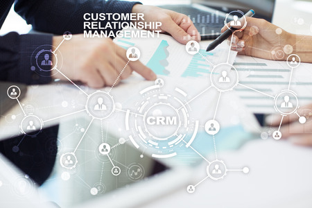 CRM. Customer relationship management concept. Customer service and relationship.の写真素材