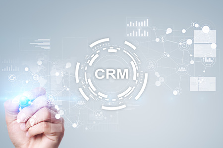 CRM. Customer relationship management concept. Customer service and relationship.の写真素材