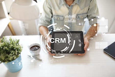 CRM. Customer relationship management concept. Customer service and relationship.の写真素材