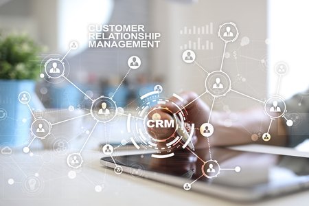 CRM. Customer relationship management concept. Customer service and relationship.の写真素材