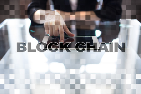 Blockchain technology concept. Internet money transfer. Cryptocurrency.の写真素材