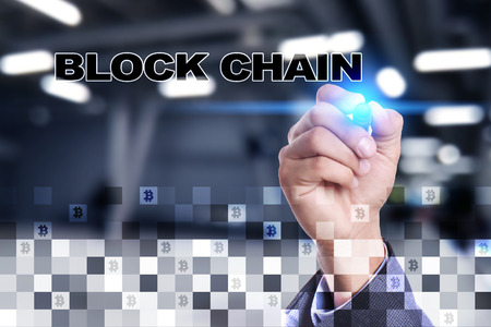 Blockchain technology concept. Internet money transfer. Cryptocurrency.
