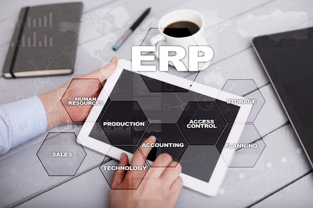 Enterprise resources planning business and technology concept.の写真素材