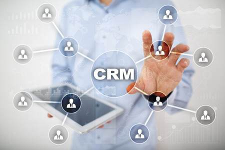 CRM. Customer relationship management concept. Customer service and relationship.の写真素材