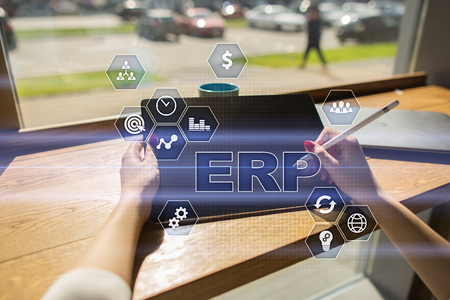 Enterprise resources planning business and technology concept.の写真素材