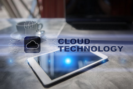 Cloud technology. Data storage. Networking and internet service concept.
