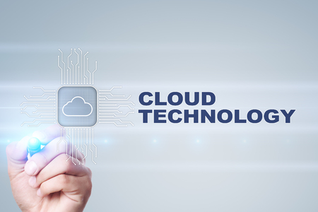 Cloud technology. Data storage. Networking and internet service concept.