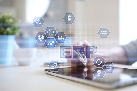 Enterprise resources planning business and technology concept.の写真素材
