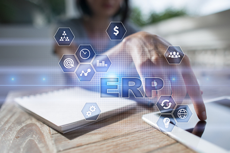 Enterprise resources planning business and technology concept.の写真素材