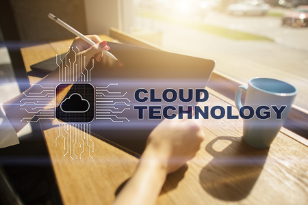 Cloud technology. Data storage. Networking and internet service concept.