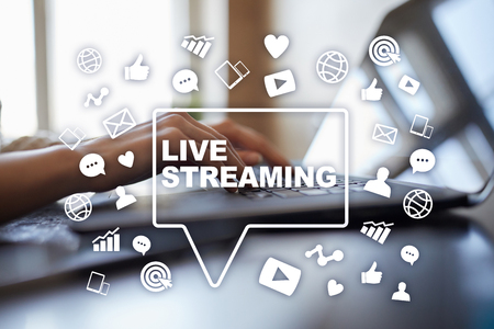 Live streaming. Webcast. SMM. Medical marketing.の写真素材