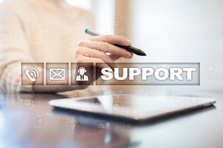 Technical support. Customer help. Business and technology concept.の写真素材