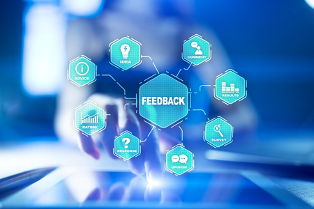 Feedback and Business communication concept. Service and Customer satisfaction.