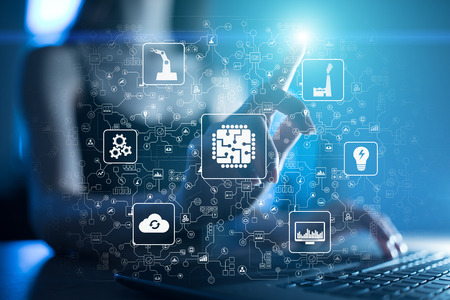 Microchip, CPU, Processor, Microcircuit Computing Engineering. Modernization and Business...