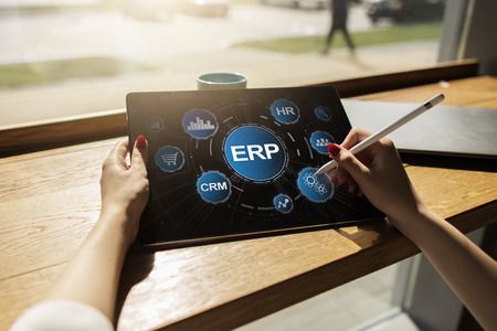 Enterprise resources planning business and technology concept.の写真素材
