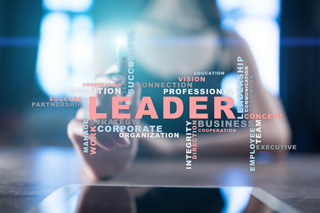Leader. Leadership. Teambuilding. Business concept. Words cloud.の写真素材