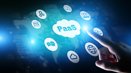 PaaS - Platform as a service, Internet technology and development concept.の写真素材