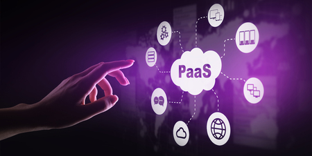 PaaS - Platform as a service, Internet technology and development concept.の写真素材