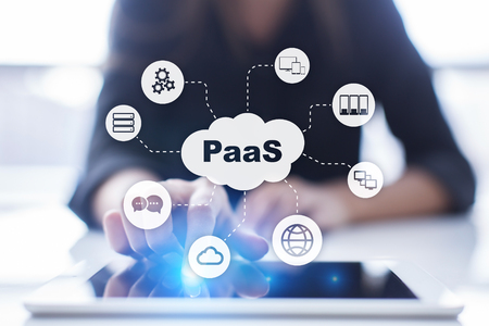 PaaS, Platform as a Service. Internet and networking concept.の写真素材