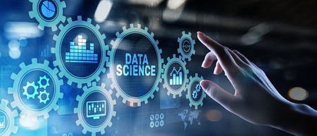 Big Data science analysis business technology concept on virtual screen.の写真素材