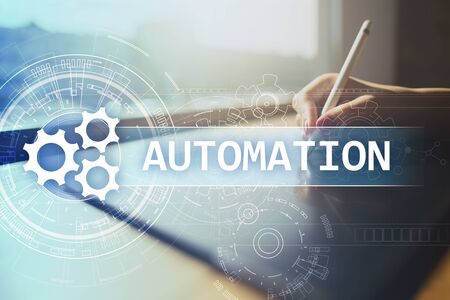 Business and manufacturing process Automation, smart industry, innovation and modern technology concept.の写真素材