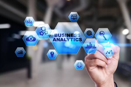 Business analytics concept on the virtual screen.の写真素材