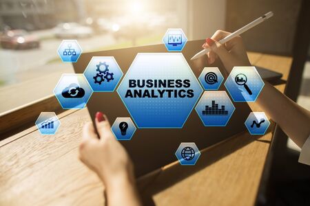 Business analytics concept on the virtual screen.の写真素材