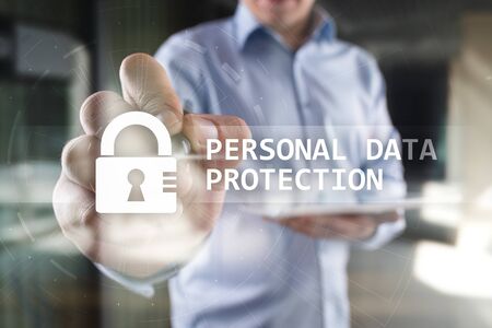Personal data protection, Cyber security and information privacy. GDPR.の写真素材