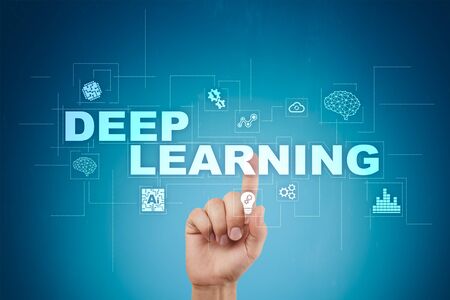 Deep machine learning, artificial intelligence in smart factory or technology solution.の写真素材