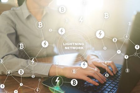 Lightning network - second layer payment protocol that operates on top of a blockchain. Bitcoin,...