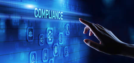 Compliance rules regulation business policy law conceptの写真素材