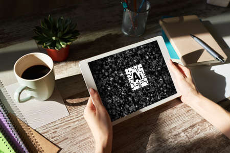 AI - Artificial intelligence, Internet, IOT and automation conceptの写真素材