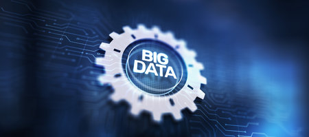 Big data analytics platform, business intelligence and modern technology concept on vitual screen.の写真素材