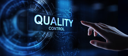 Quality control assurance standards business technology concept.