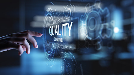 Quality control assurance standards business technology concept.の写真素材
