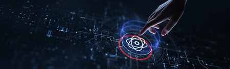 Quantum Computing Concept: Revolutionizing Information Processing Through Quantum Mechanics.の写真素材