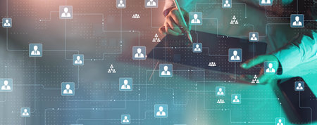 Networked Organizational Structure Depiction HR Human Resources.