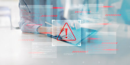 Cybersecurity Alert on Mobile Device Highlighting Data Breach Risk.