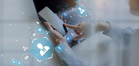 Human Resource Management and Digital Networking as Business and Technology Concept.
