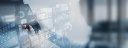 Data Analytics and Business Intelligence Dashboard Concept.の写真素材