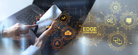 Edge Computing Concept: Enhancing Data Processing at the Network Edge.の写真素材