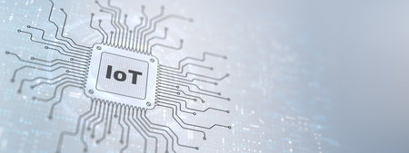 IoT Connecting Smart Devices Illustrated on a Processor.