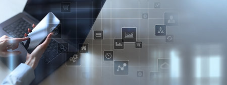 Business Process Optimization and Digital Transformation: Automation and Connectivity Solutions.の写真素材