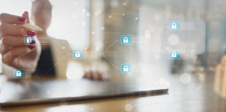 Data Security and Blockchain Technology for Encrypted Connections.の写真素材