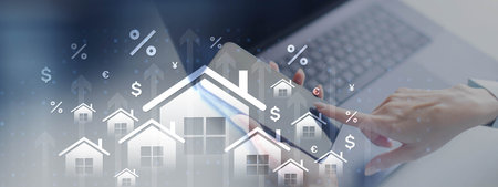 Real Estate and Mortgage Technology Concept.の写真素材
